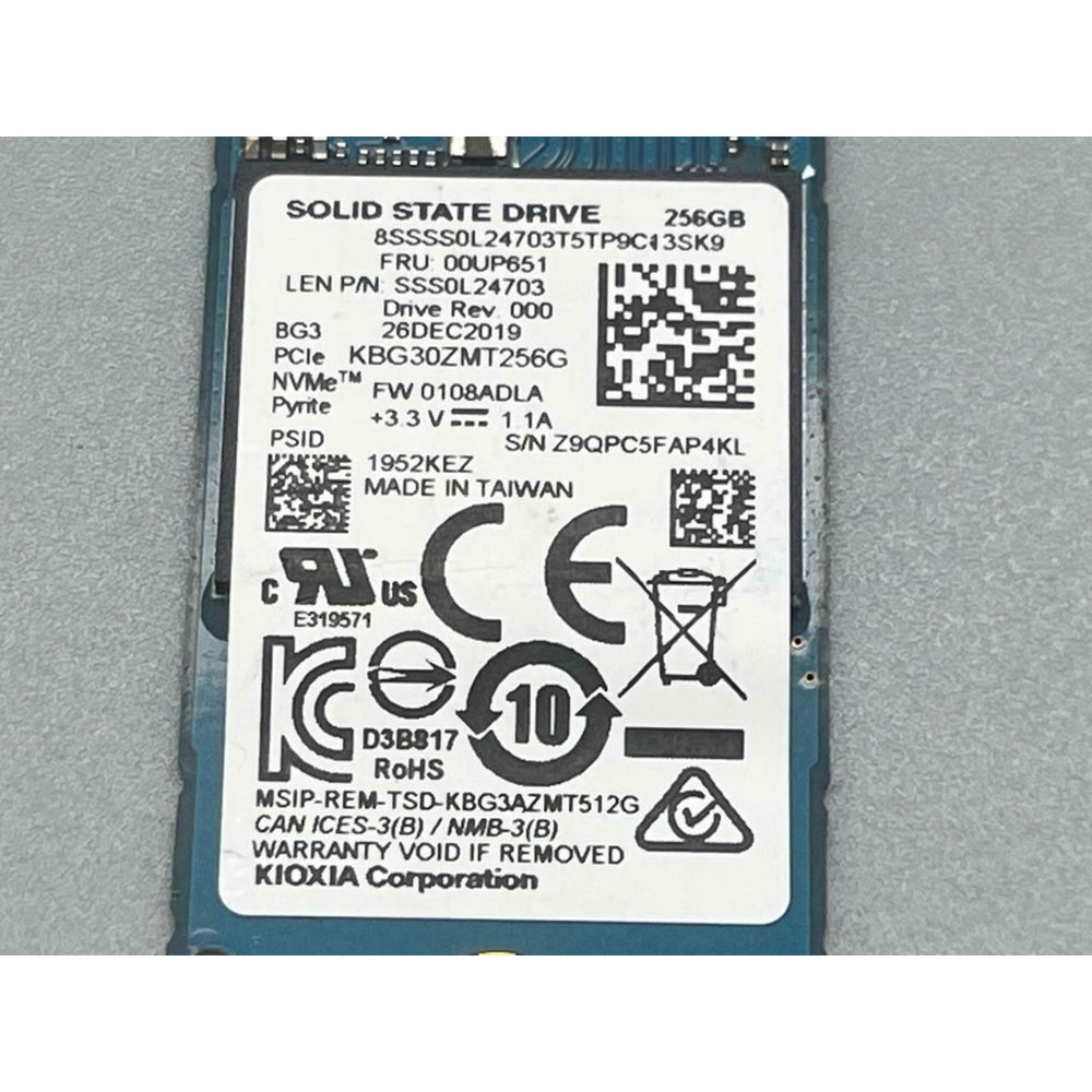 Lenovo 256GB SSD M.2 PCIe NVMe 00UP651 SSS0L24703 Image 2