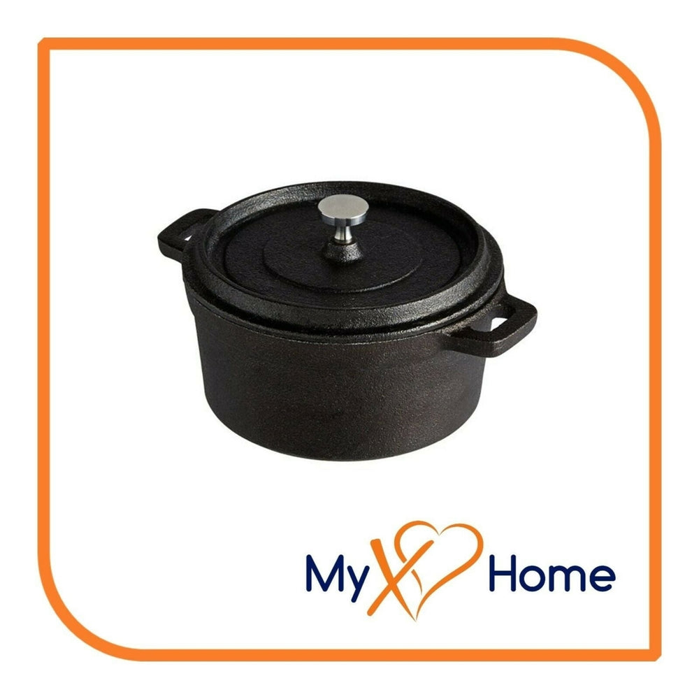 0.3 Qt Round Cast Iron w/Handles and Wooden Base by MyXOHome Image 2