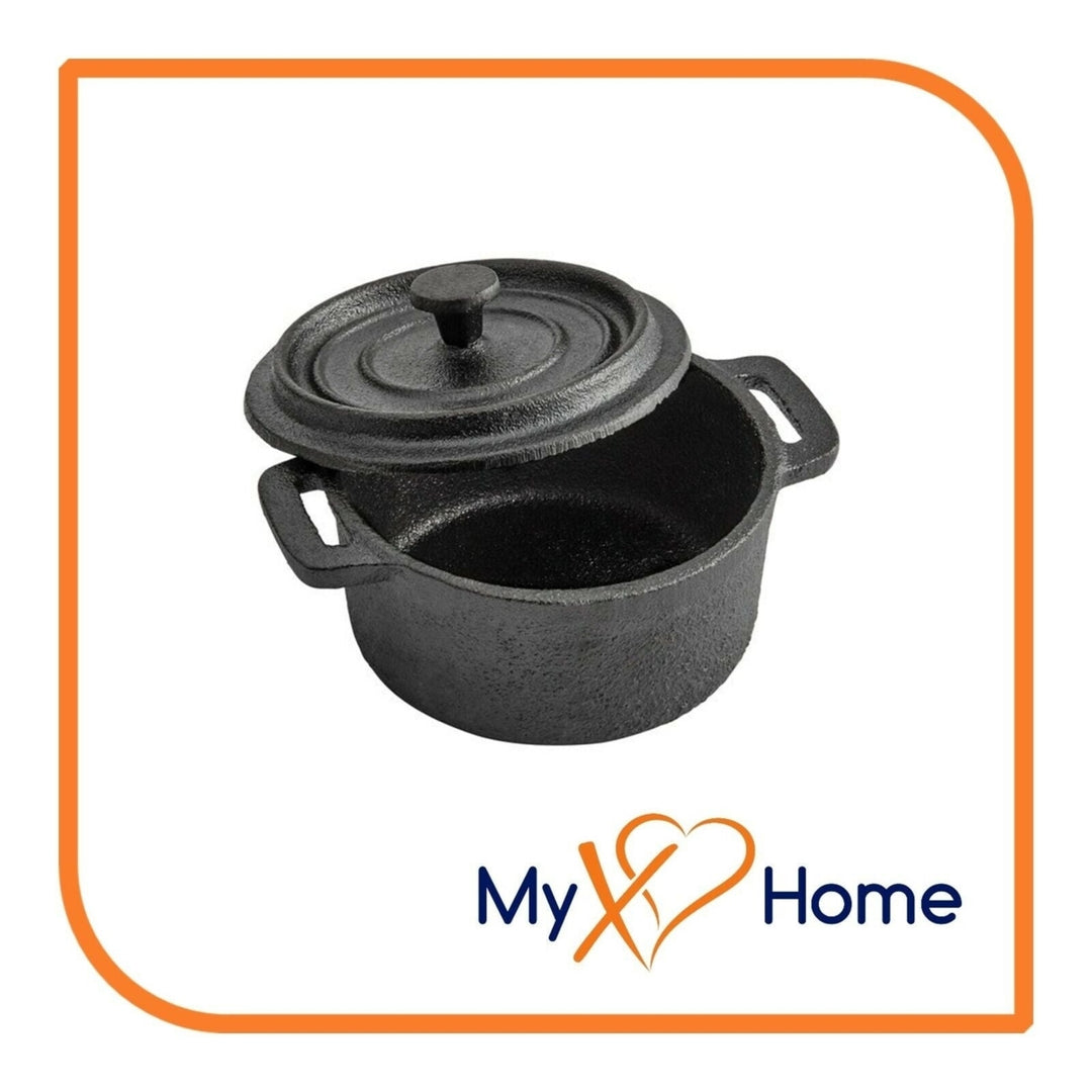 0.3 Qt Round Cast Iron w/Handles and Wooden Base by MyXOHome Image 3