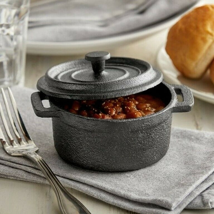 0.3 Qt Round Cast Iron w/Handles and Wooden Base by MyXOHome Image 4