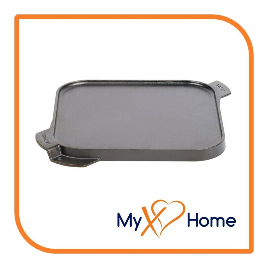 10 1/2" Square Pre-Seasoned Reversible Cast Iron Griddle and Grill by MyXOHome Image 1