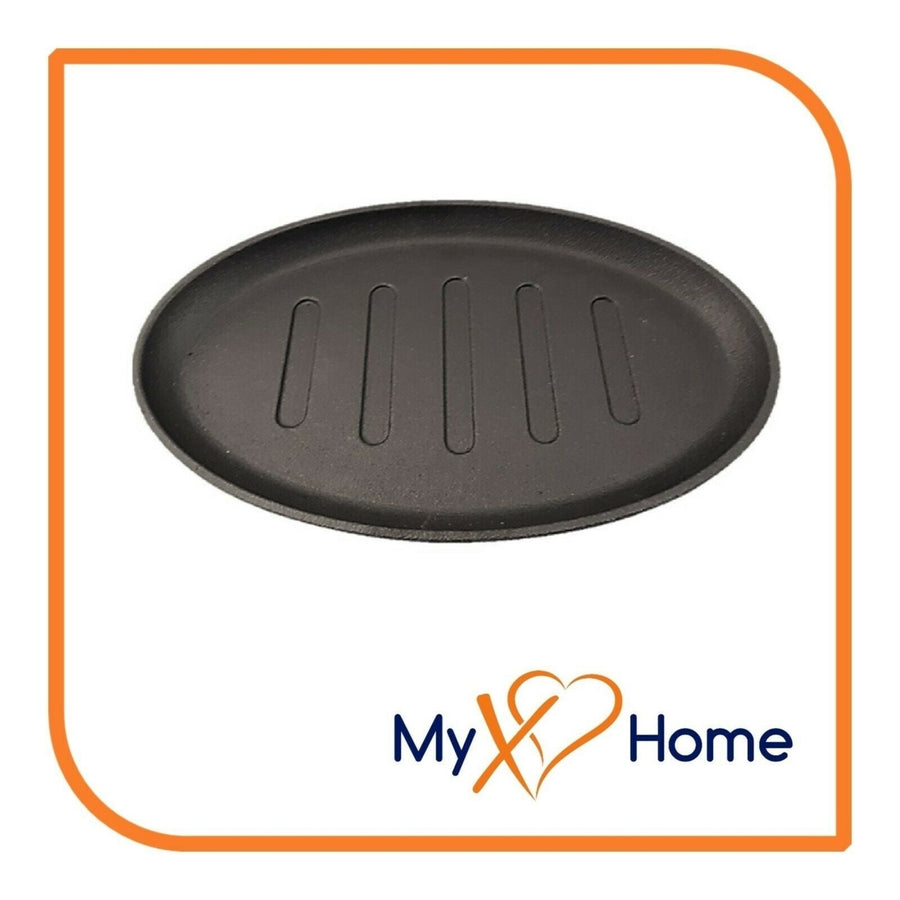 10.5" x 6.5" Oval Cast Iron Steak Plate / Skillet by MyXOHome Image 1