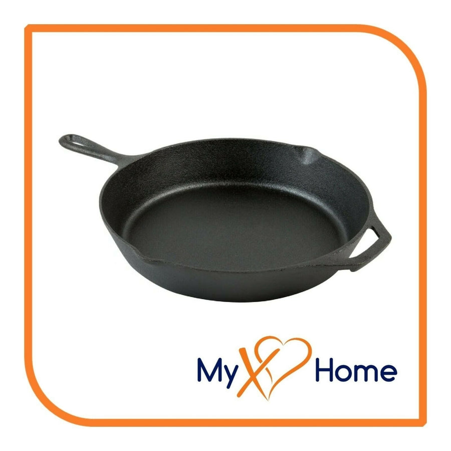 12" Round Pre-Seasoned Cast Iron Skillet with Helper Handle MyXOHome Image 1