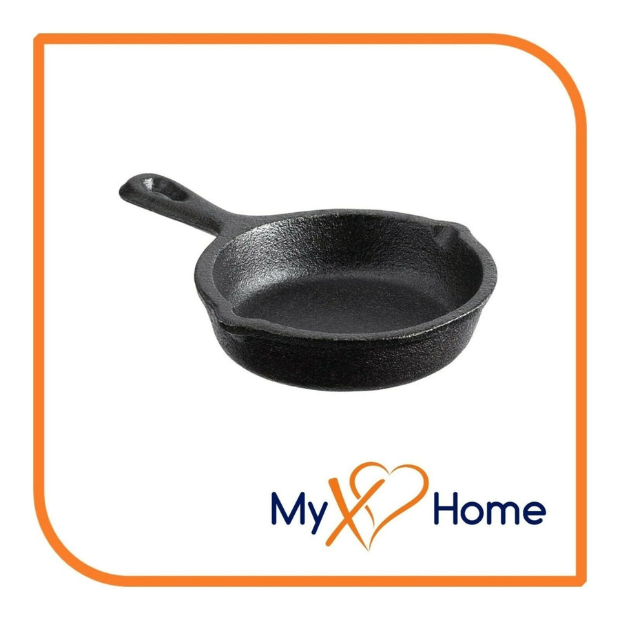 3 1/2" Round Pre-Seasoned Mini Cast Iron Skillet by MyXOHome Image 1