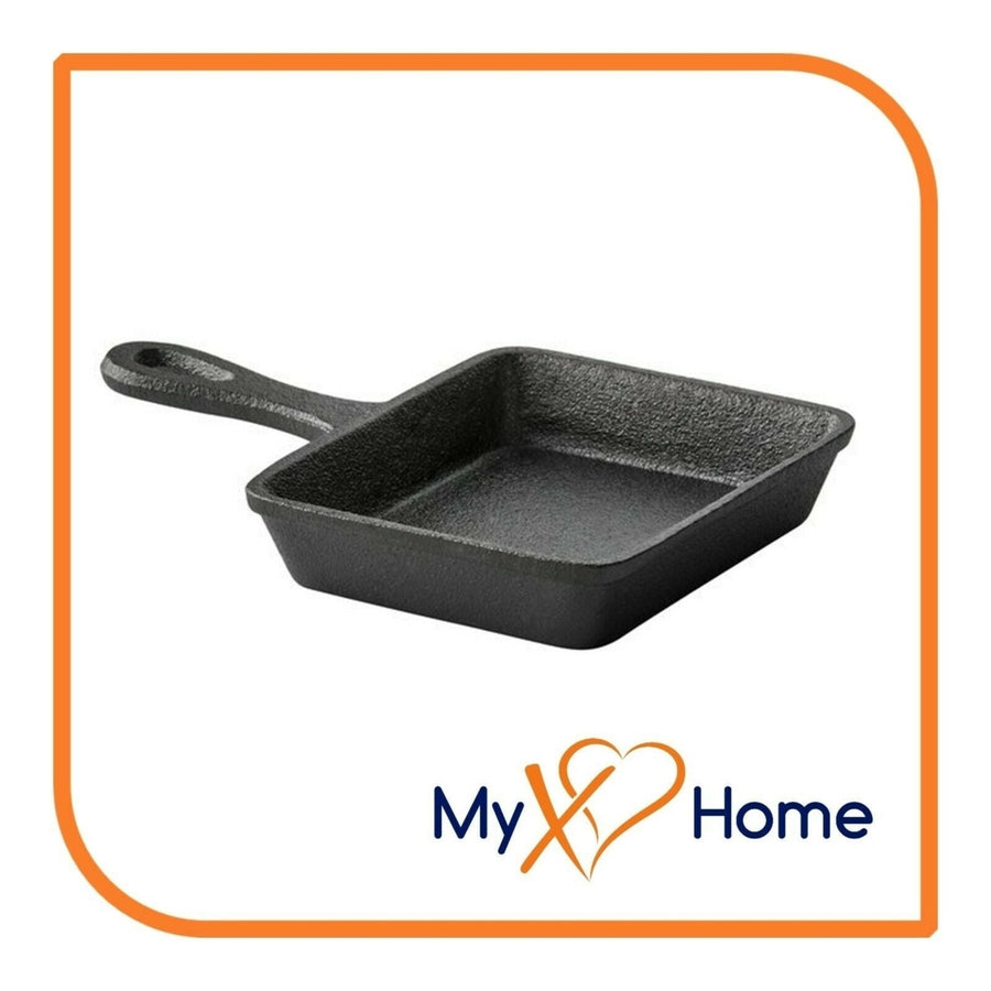 5" x 4" Rectangular Cast Iron Frying Pan / Skillet by MyXOHome Image 1