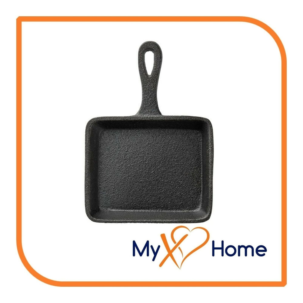 5" x 4" Rectangular Cast Iron Frying Pan / Skillet by MyXOHome Image 2