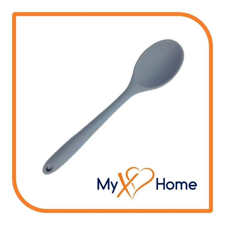 8" Gray Silicone Spoon by MyXOHome (124 or 6 Spoons) Image 2