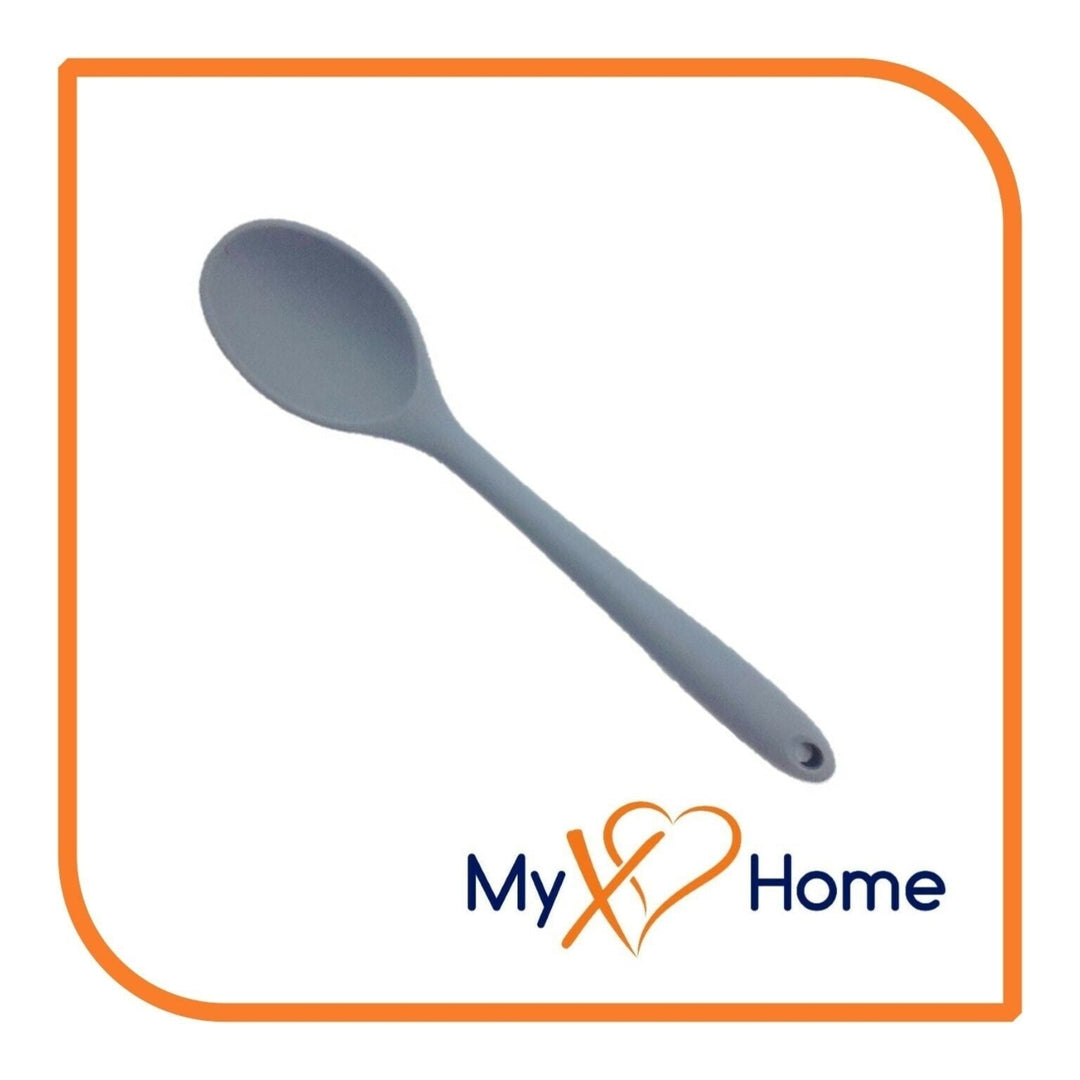 8" Gray Silicone Spoon by MyXOHome (124 or 6 Spoons) Image 7