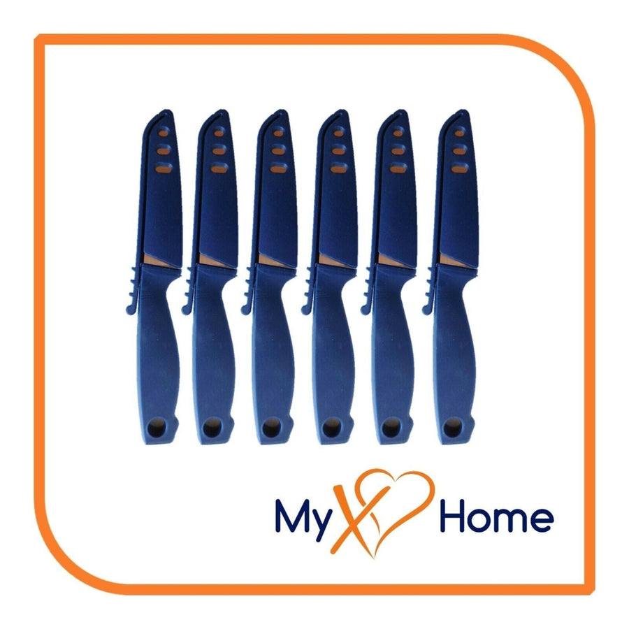 8" Navy Blue Silicone Knife by MyXOHome (124 or 6 Knives) Image 1
