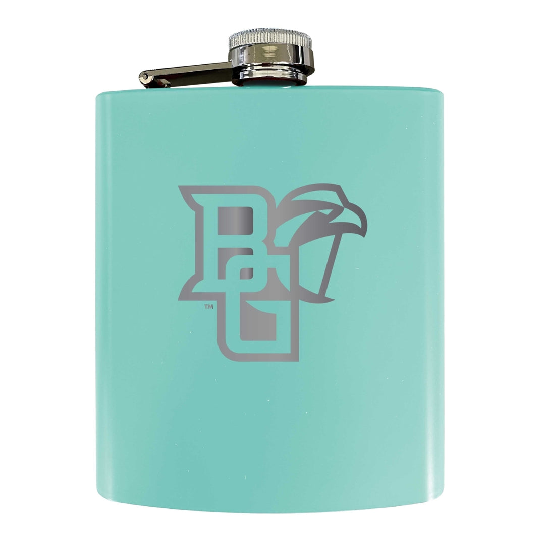 Bowling Green Falcons Stainless Steel Etched Flask 7 oz - Officially LicensedChoose Your ColorMatte Finish Image 4