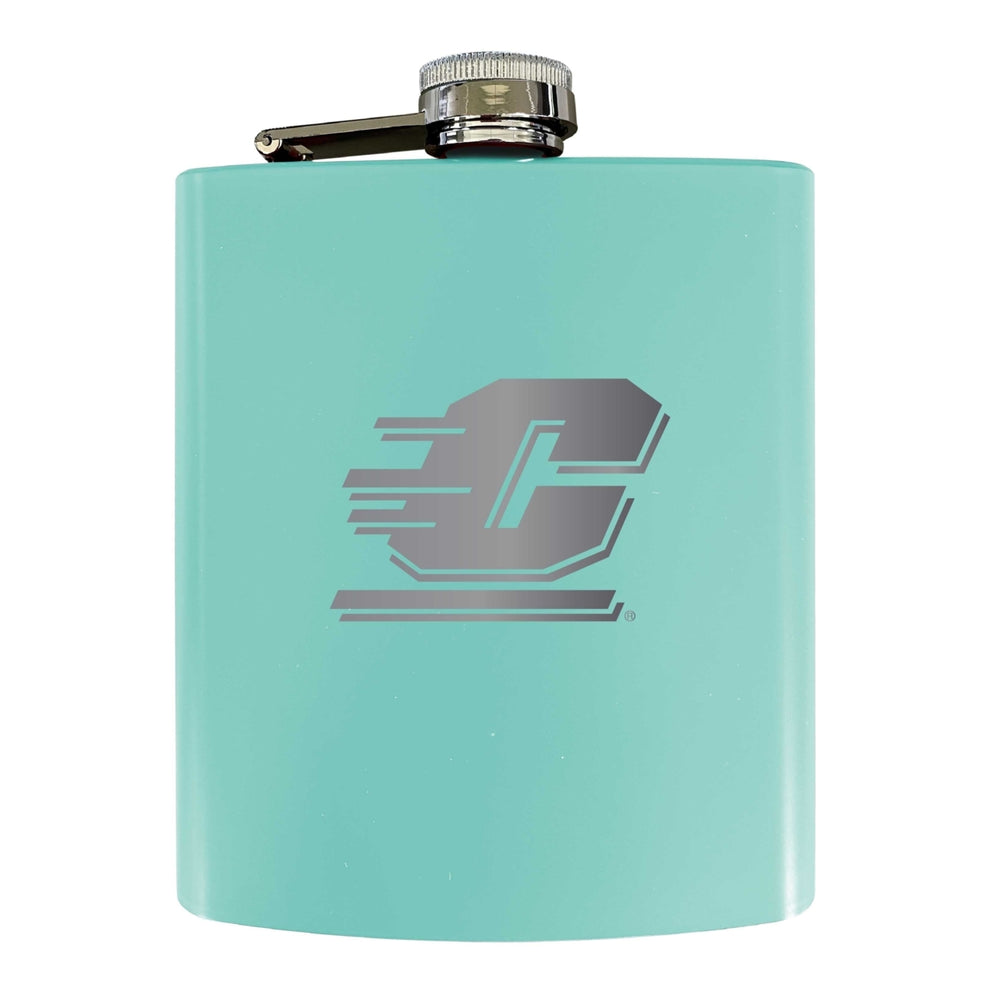 Central Michigan University Stainless Steel Etched Flask 7 oz - Officially LicensedChoose Your ColorMatte Finish Image 2