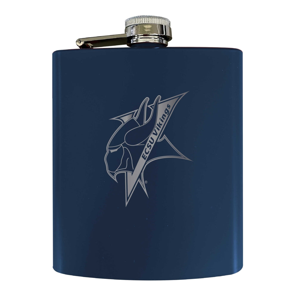 Elizabeth City State University Stainless Steel Etched Flask 7 oz - Officially LicensedChoose Your ColorMatte Finish Image 2