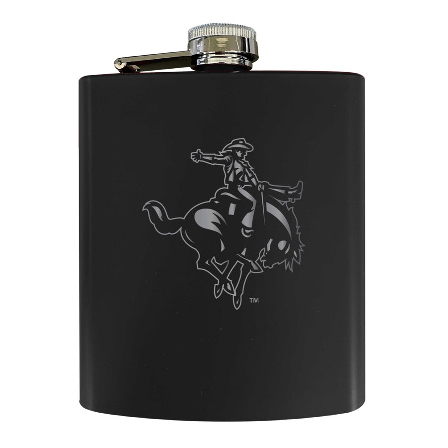 Northwestern Oklahoma State University Stainless Steel Etched Flask 7 oz - Officially LicensedChoose Your ColorMatte Image 1