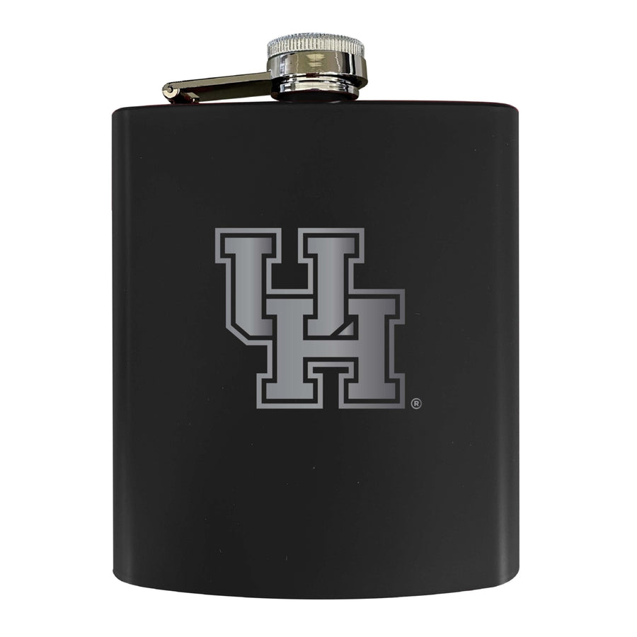 University of Houston Stainless Steel Etched Flask 7 oz - Officially LicensedChoose Your ColorMatte Finish Image 1
