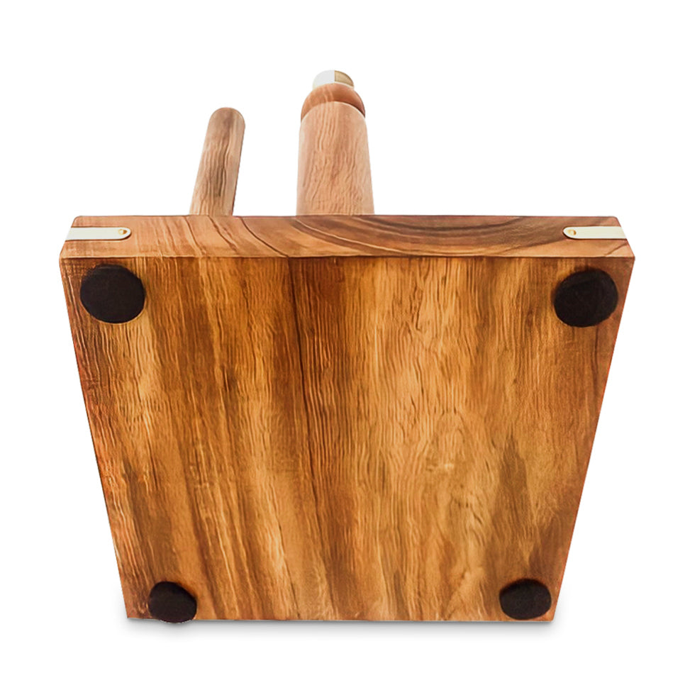 Decorative Wood Paper Towel Holder with Stand for KitchenDining Roomand Office Image 6