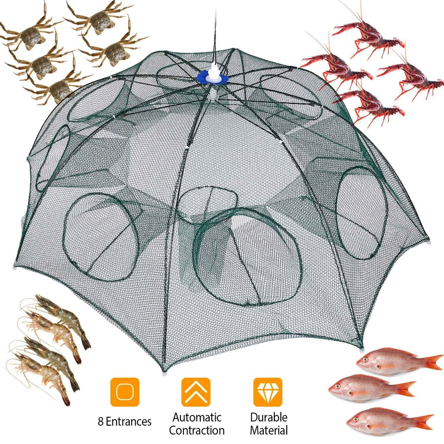 Foldable Fishing Bait Net Trap Crab Net Shrimp Minnow Crawdad Fish Cast Dip Cage Mesh Automatic Contraction Image 1