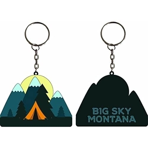 Big Sky Montana Souvenir tent Metal Keychain Image 1