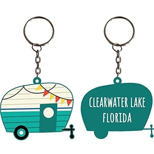 Clearwater Lake Florida Souvenir Camper Metal Keychain Image 1