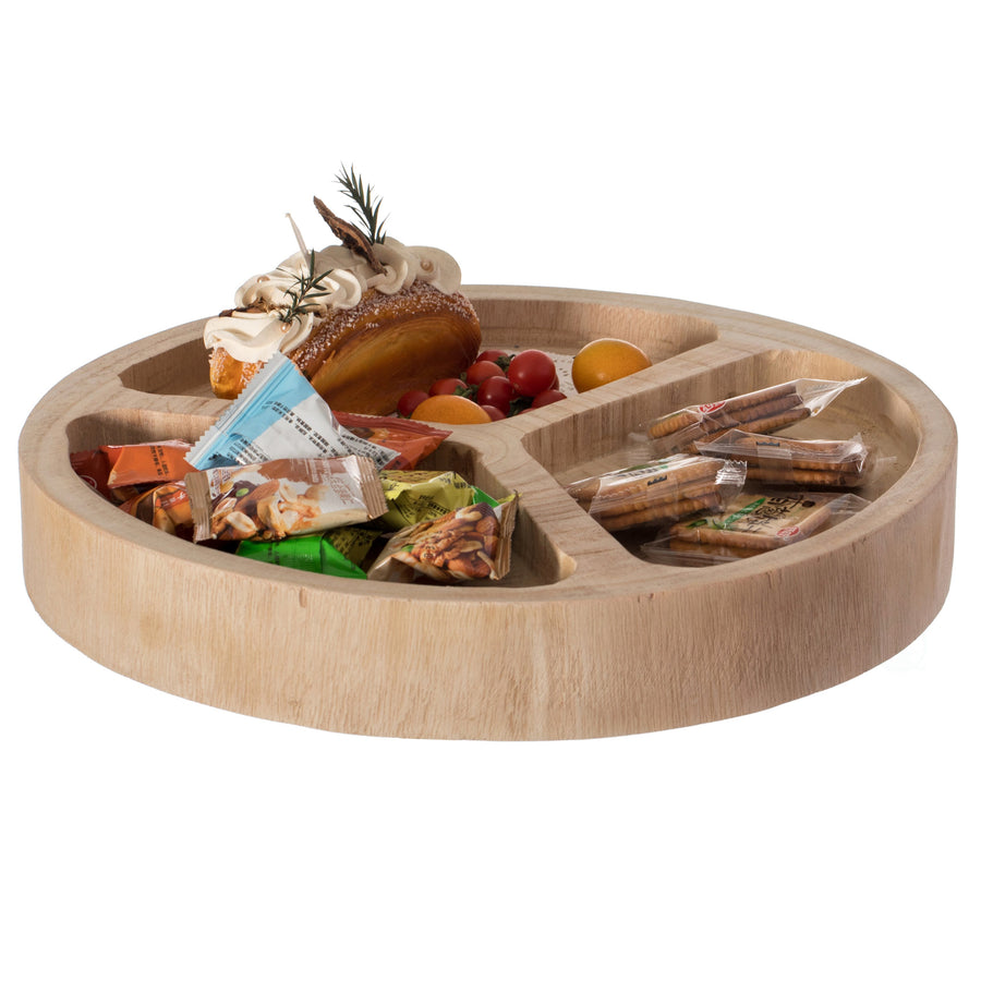 3 Sectional Round Snack Tray for Dining Table and Kitchen Decoration Image 1