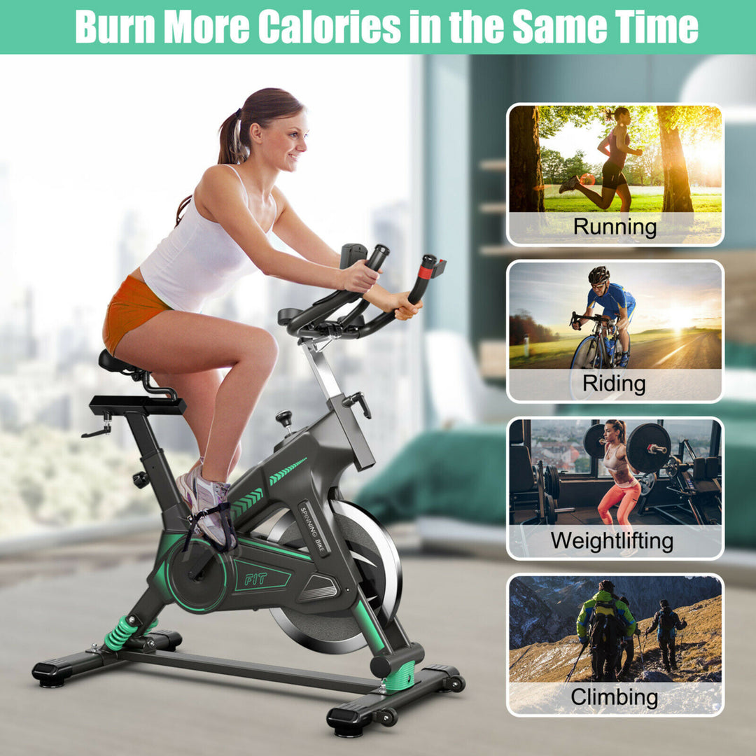 Stationary Exercise Bike Cycling Bike W/33Lbs Flywheel Home Fitness Gym Cardio Image 4