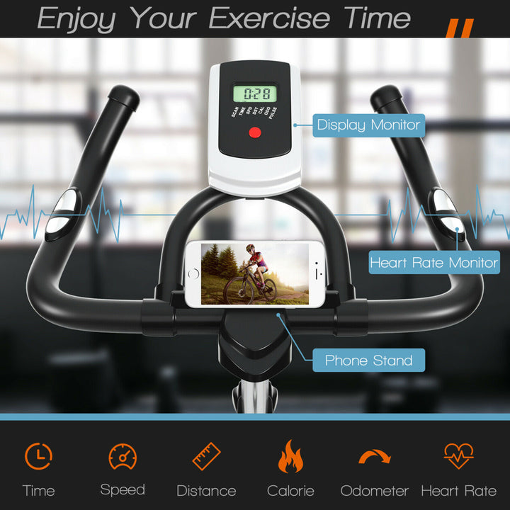 Stationary Exercise Bike Fitness Cycling Bike W/40 Lbs Flywheel Home Gym Cardio Image 4