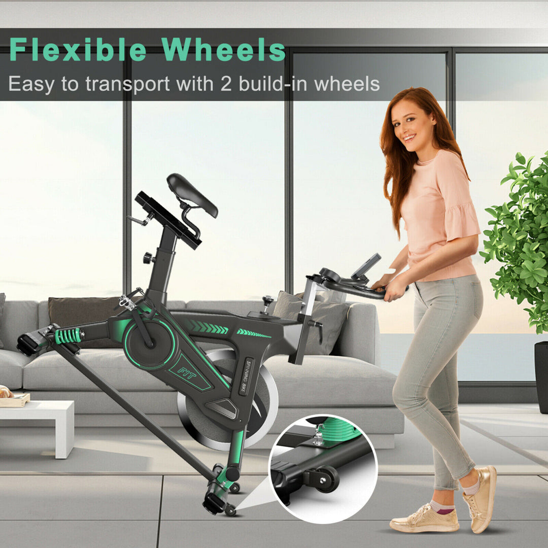 Stationary Exercise Bike Cycling Bike W/33Lbs Flywheel Home Fitness Gym Cardio Image 10