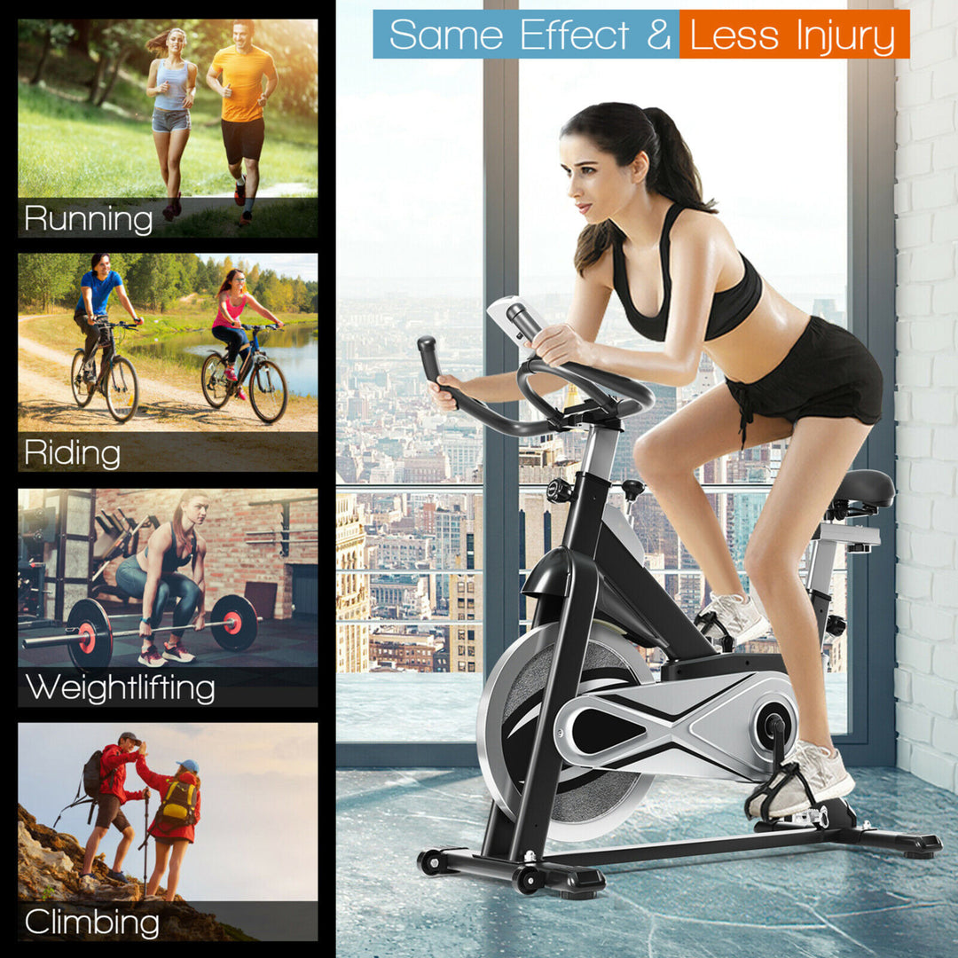 Stationary Exercise Bike Fitness Cycling Bike W/40 Lbs Flywheel Home Gym Cardio Image 9