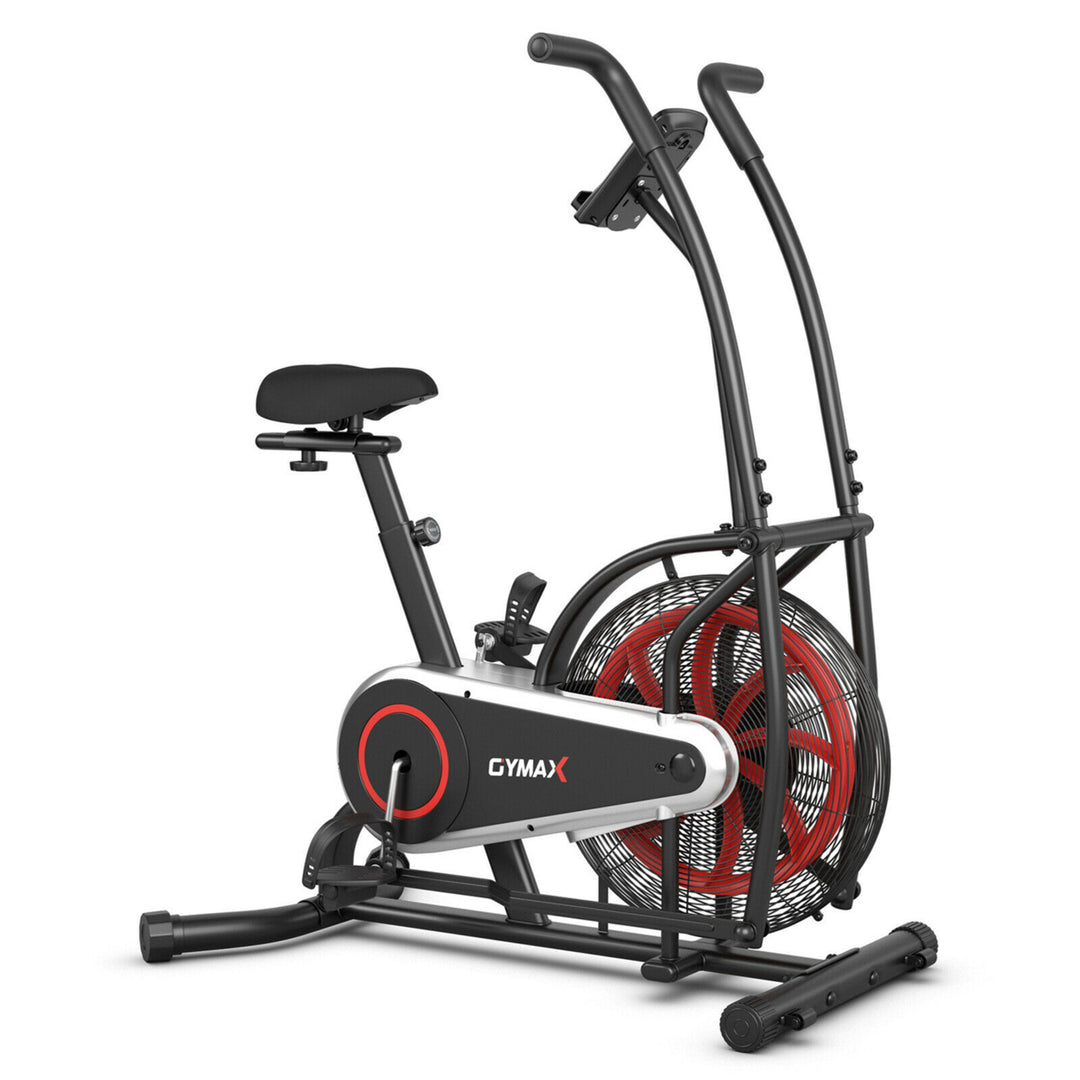 Unlimited Resistance Airdyne Bike Fan Exercise Bike with Clear LCD Display Image 10