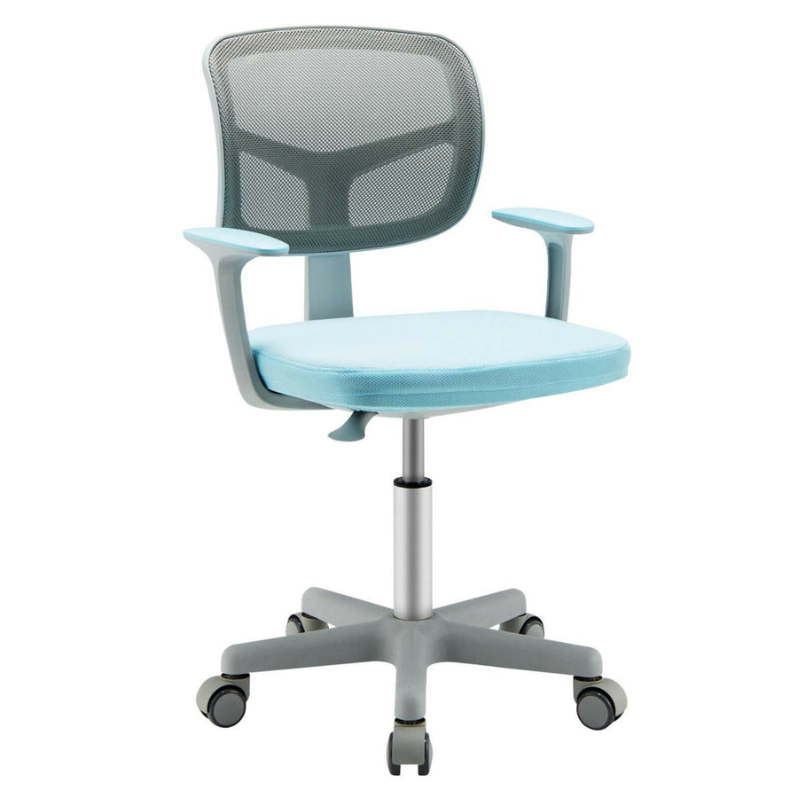Kids Desk Chair Adjustable Height Children Study Chair w/Auto Brake Casters Blue / Pink Image 1