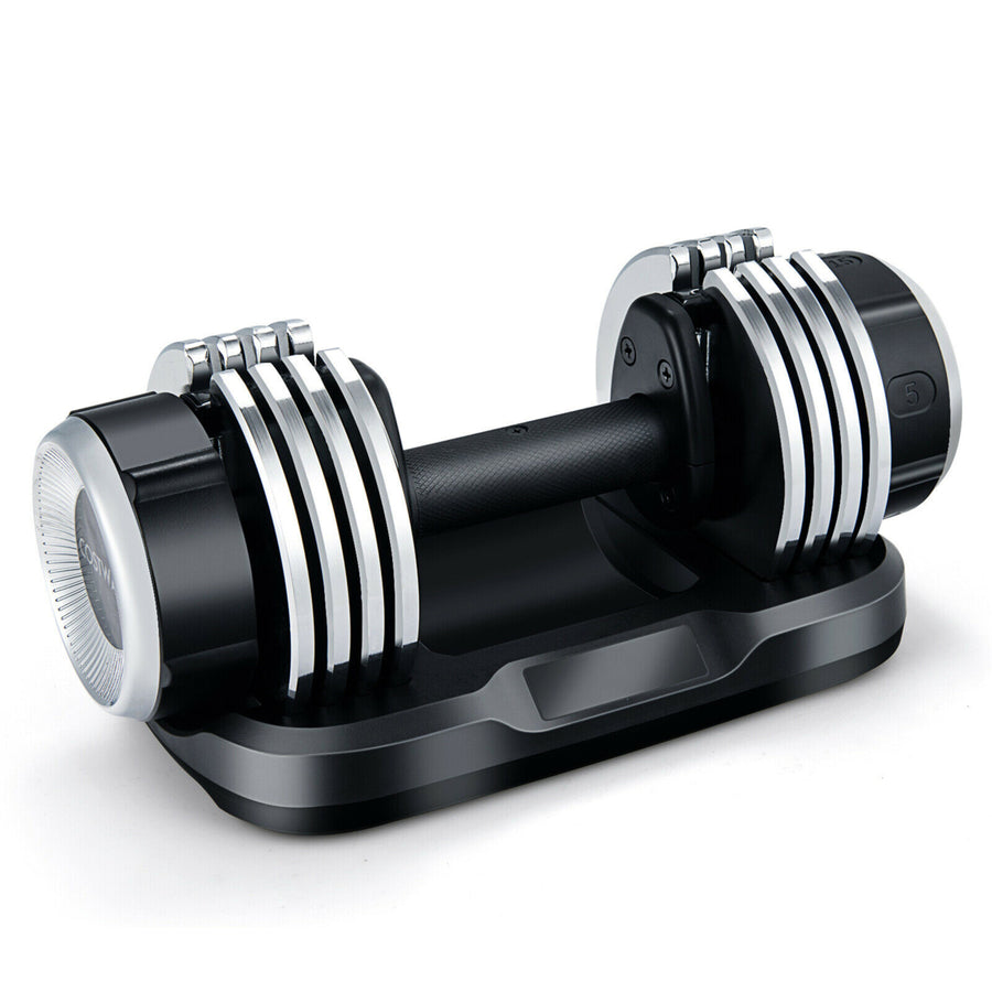 5-in-1 25Lbs Weight Adjustable Dumbbell W/Anti-Slip Fast Adjust Turning Handle Image 1