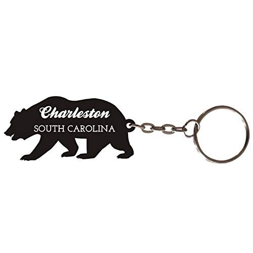 Charleston South Carolina Souvenir Metal Bear Keychain Image 1