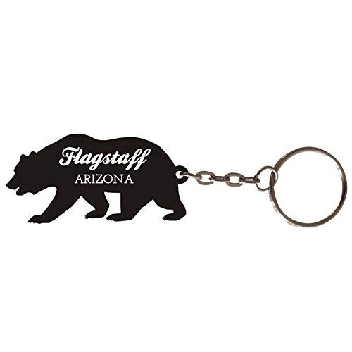 Flagstaff Arizona Souvenir Metal Bear Keychain Image 1