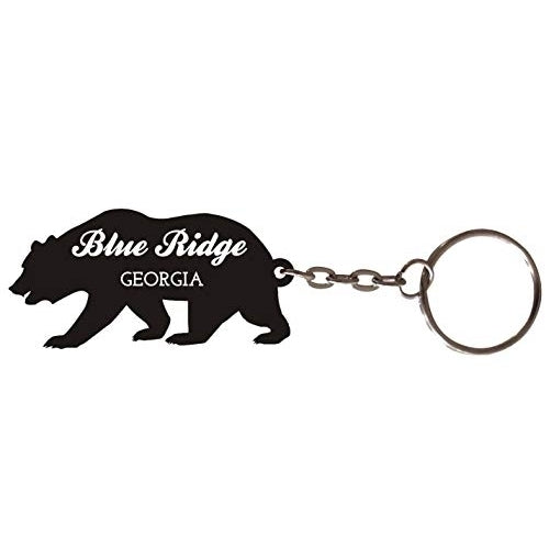 Blue Ridge Georgia Souvenir Metal Bear Keychain Image 1