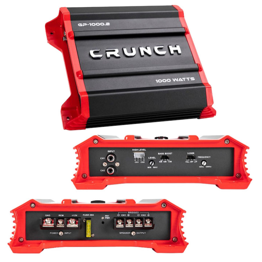 Crunch GP-1000.2 Ground Pounder 1000 Watt 2-Channel Amplifier Car Stereo Amp Image 1