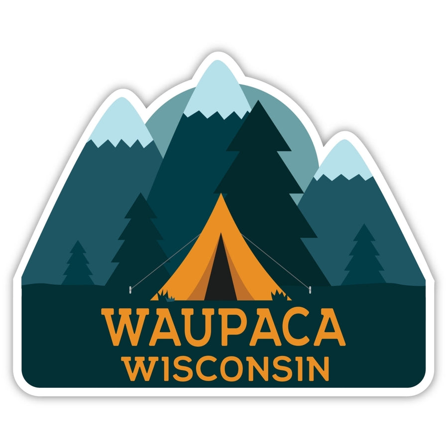 Waupaca Wisconsin Souvenir Decorative Stickers (Choose theme and size) Image 1