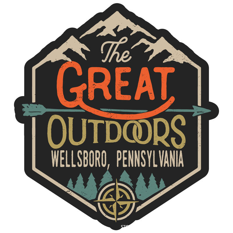Wellsboro Pennsylvania Souvenir Decorative Stickers (Choose theme and size) Image 3