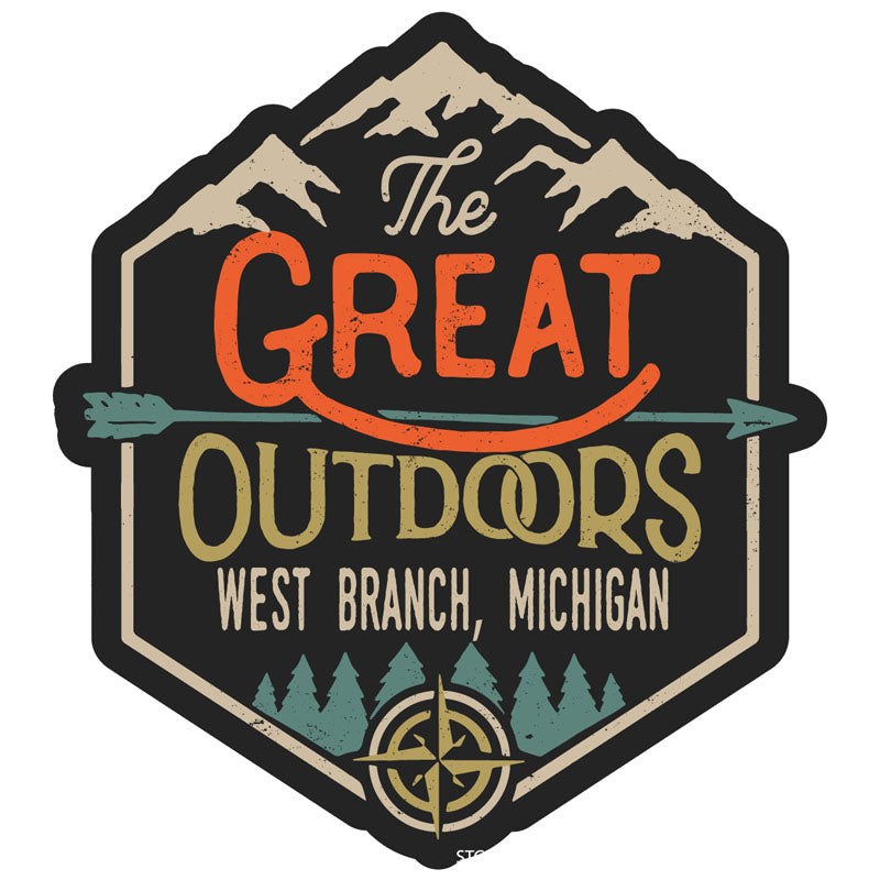 West Branch Michigan Souvenir Decorative Stickers (Choose theme and size) Image 1