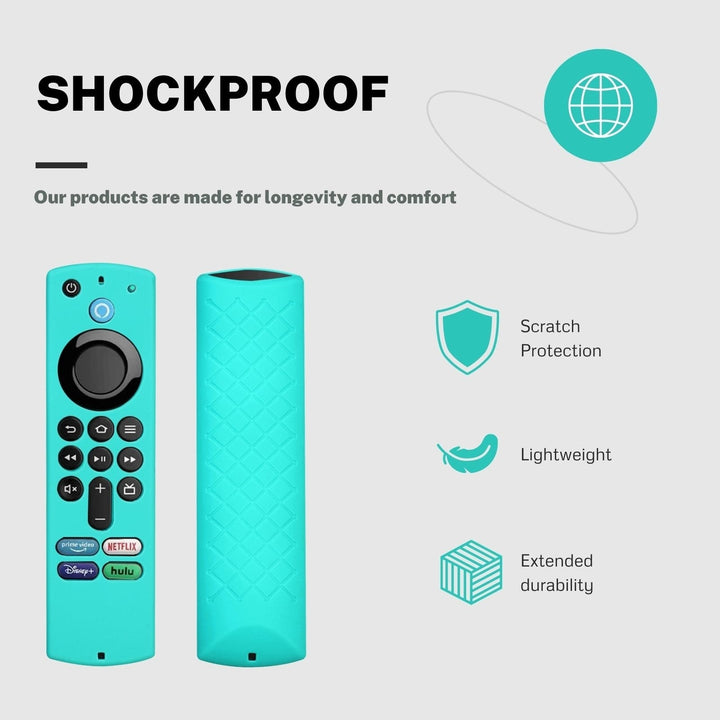 Shockproof Protective Silicone Case Compatible with  Alexa Voice Remote for Fir TV Stick 3rd Gen (2021)Fir TV Stick 4K Image 8