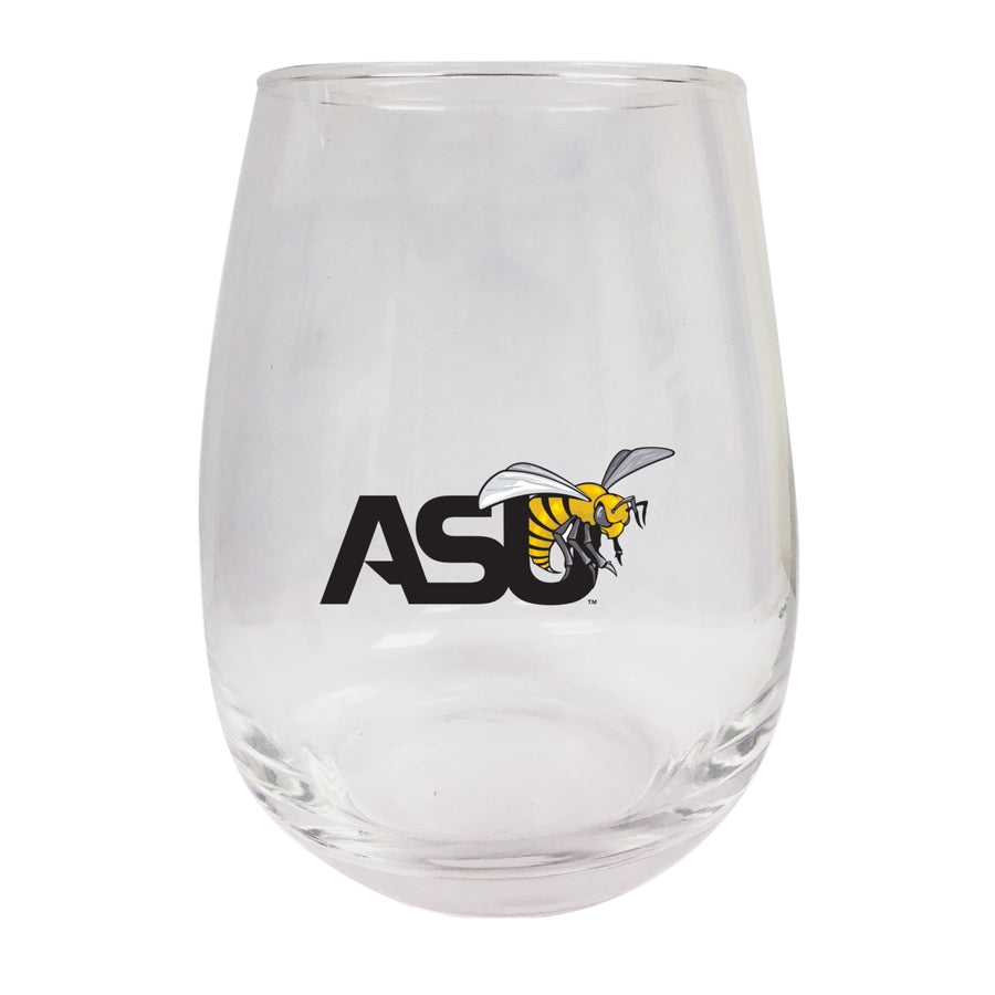 Alabama State University Stemless Wine Glass - 9 oz.  Officially Licensed NCAA Merchandise Image 1