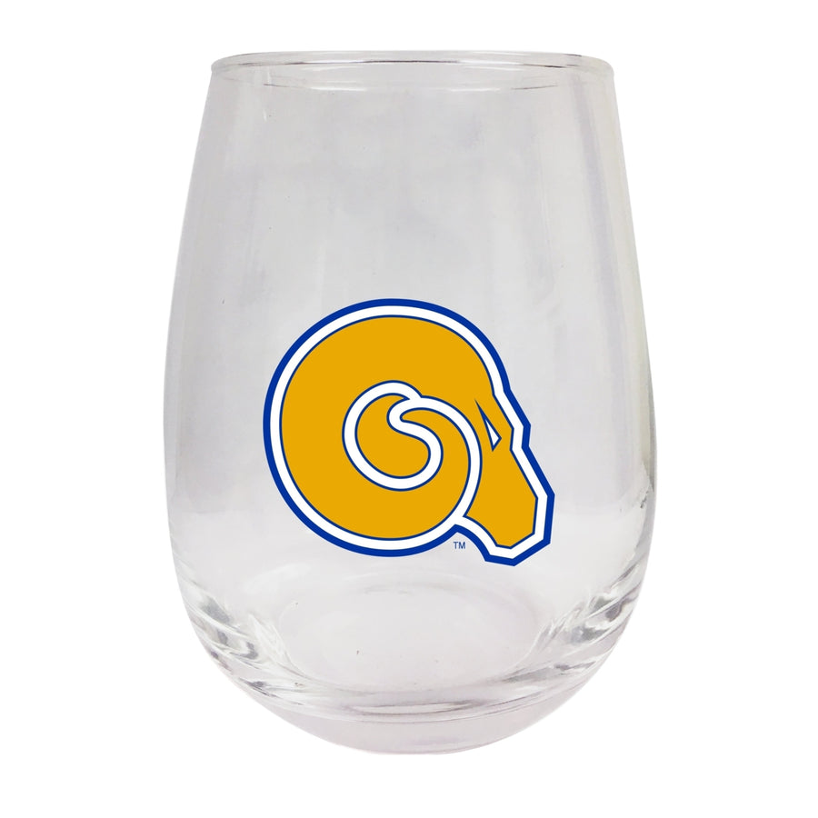 Albany State University Stemless Wine Glass - 9 oz.  Officially Licensed NCAA Merchandise Image 1