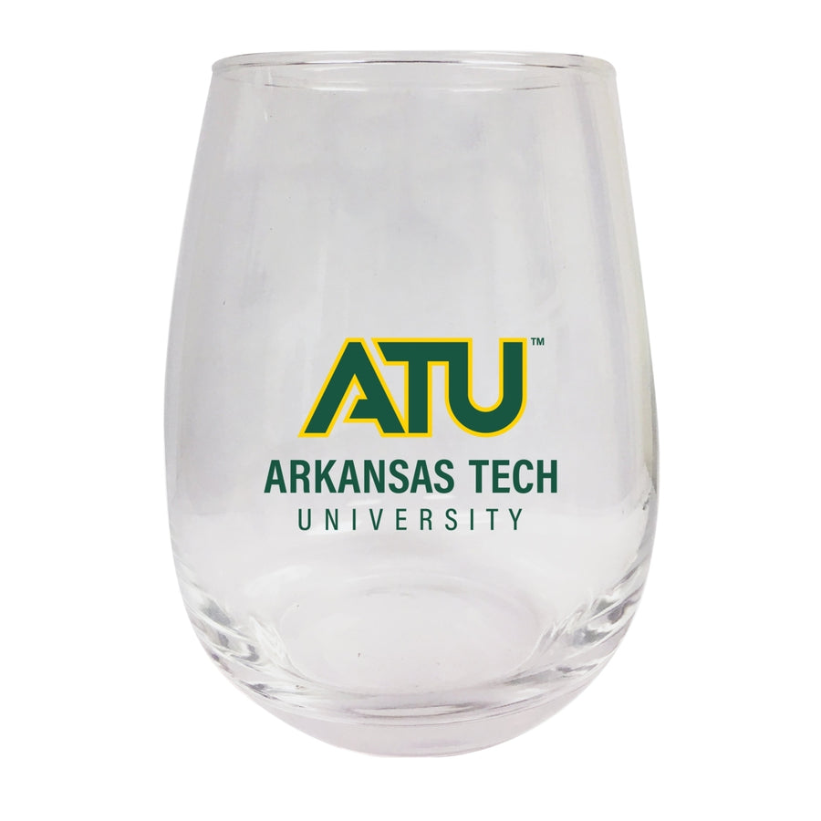 Arkansas Tech University Stemless Wine Glass - 9 oz.  Officially Licensed NCAA Merchandise Image 1