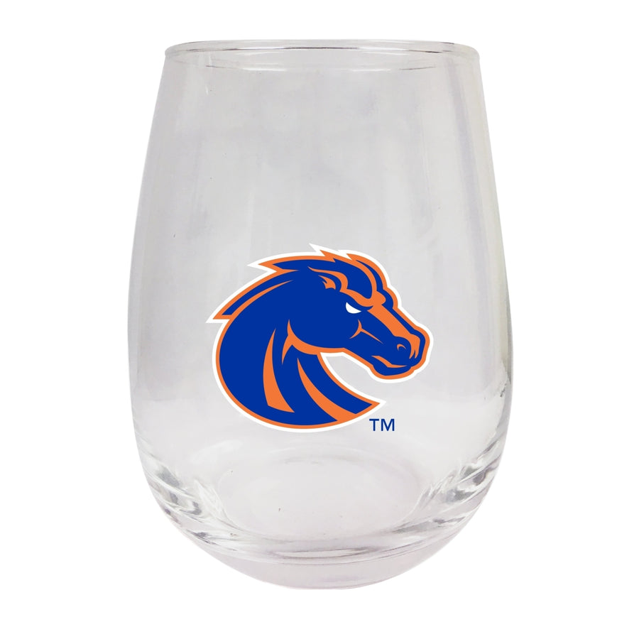 Boise State Broncos Stemless Wine Glass - 9 oz.  Officially Licensed NCAA Merchandise Image 1