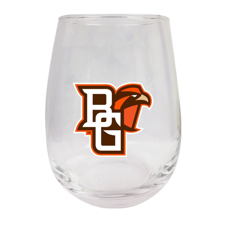Bowling Green Falcons Stemless Wine Glass - 9 oz.  Officially Licensed NCAA Merchandise Image 1