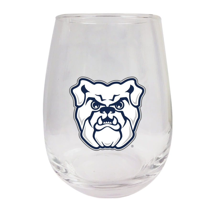 Butler Bulldogs Stemless Wine Glass - 9 oz.  Officially Licensed NCAA Merchandise Image 1
