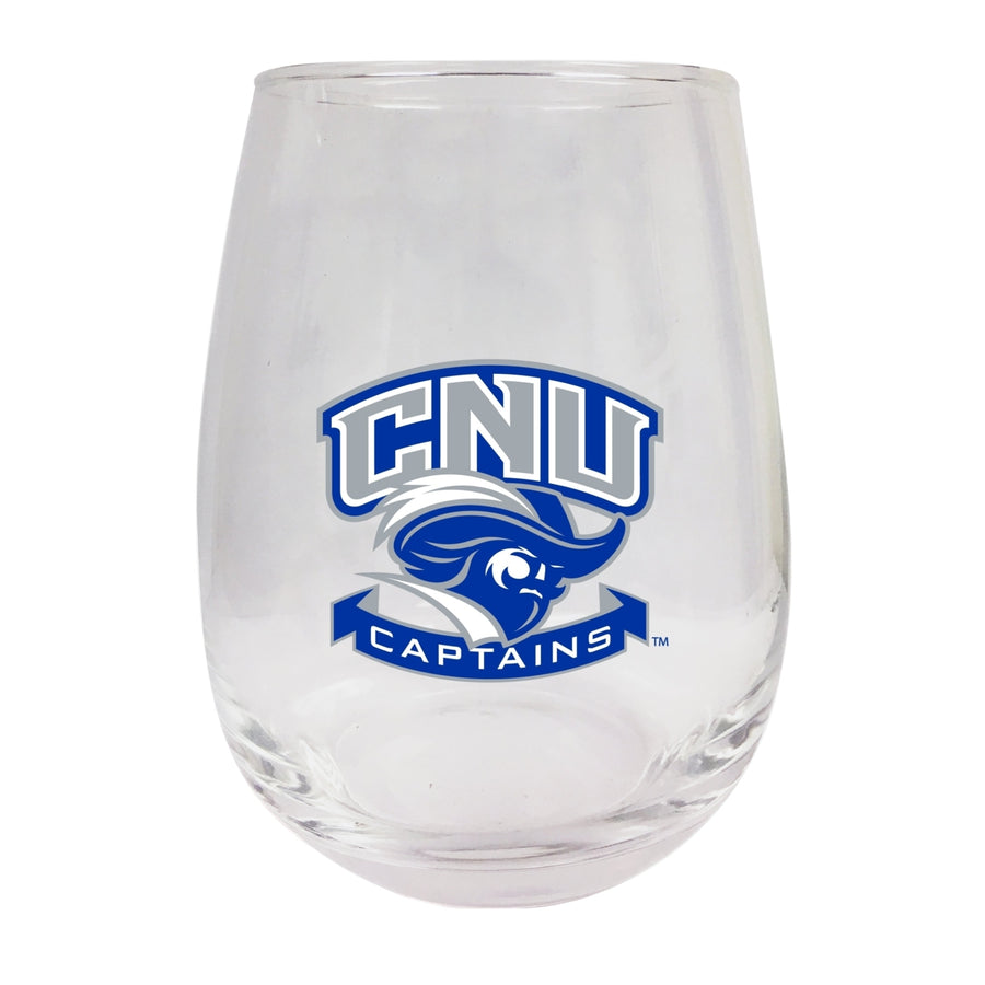 Christopher Newport Captains Stemless Wine Glass - 9 oz.  Officially Licensed NCAA Merchandise Image 1