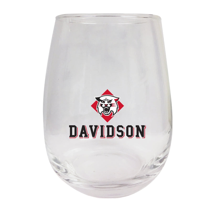 Davidson College Stemless Wine Glass - 9 oz.  Officially Licensed NCAA Merchandise Image 1