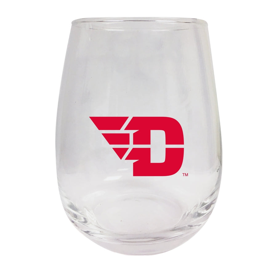 Dayton Flyers Stemless Wine Glass - 9 oz.  Officially Licensed NCAA Merchandise Image 1
