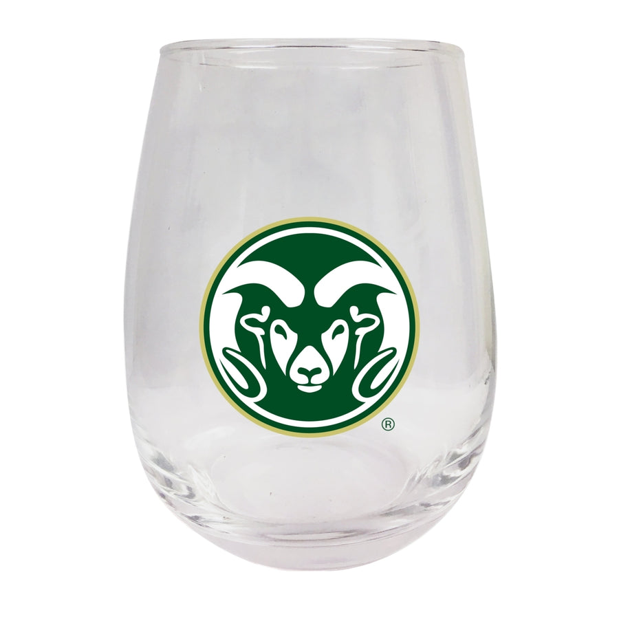 Colorado State Rams Stemless Wine Glass - 9 oz.  Officially Licensed NCAA Merchandise Image 1