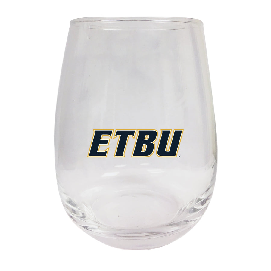East Texas Baptist University Stemless Wine Glass - 9 oz.  Officially Licensed NCAA Merchandise Image 1
