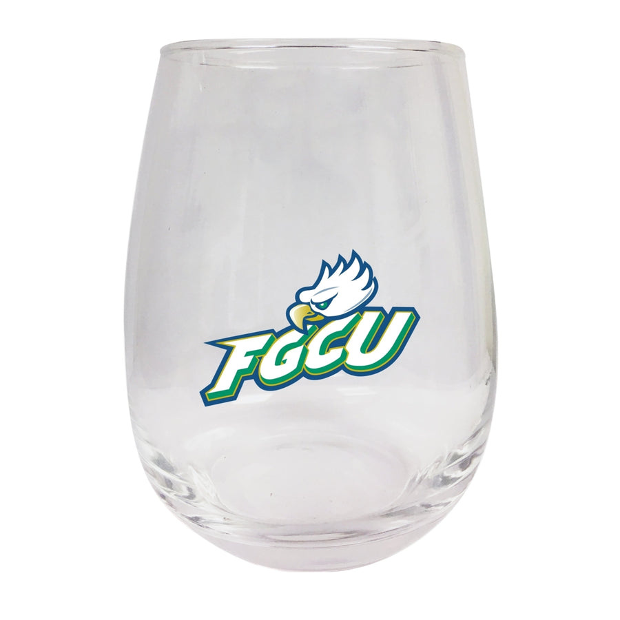 Florida Gulf Coast Eagles Stemless Wine Glass - 9 oz.  Officially Licensed NCAA Merchandise Image 1